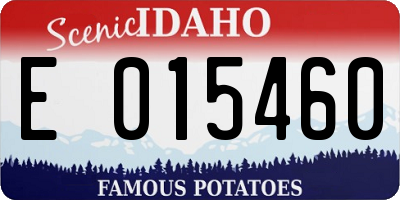 ID license plate E015460