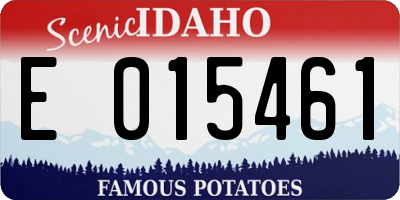 ID license plate E015461