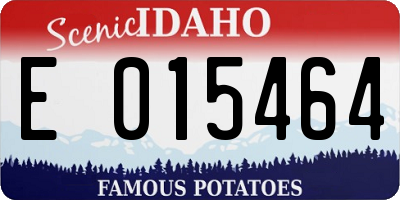 ID license plate E015464