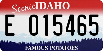 ID license plate E015465