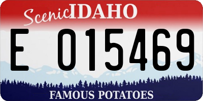 ID license plate E015469