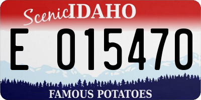ID license plate E015470