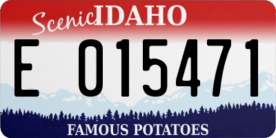 ID license plate E015471