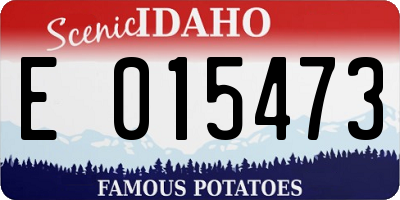 ID license plate E015473