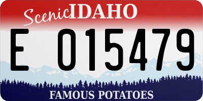 ID license plate E015479