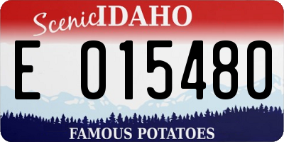 ID license plate E015480