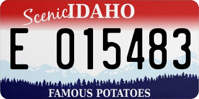 ID license plate E015483