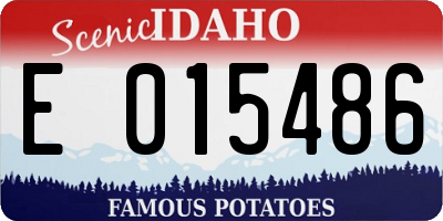 ID license plate E015486