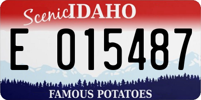 ID license plate E015487