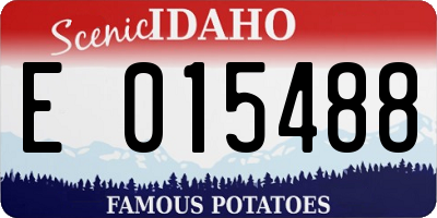 ID license plate E015488