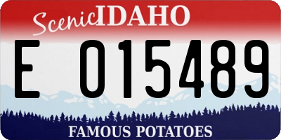 ID license plate E015489
