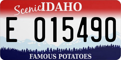 ID license plate E015490