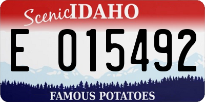 ID license plate E015492