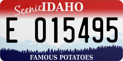 ID license plate E015495