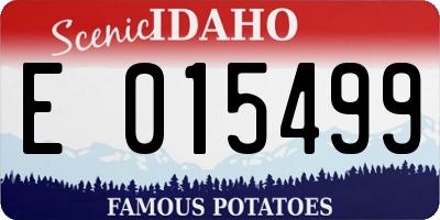 ID license plate E015499