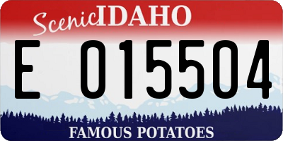 ID license plate E015504
