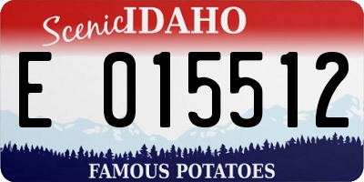 ID license plate E015512