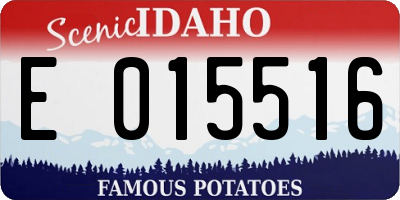 ID license plate E015516