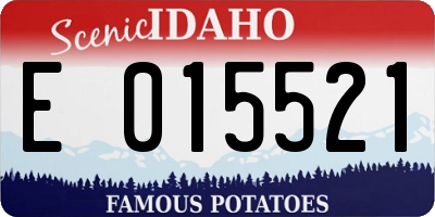 ID license plate E015521