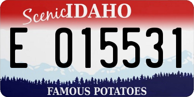 ID license plate E015531