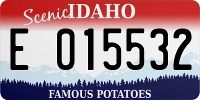 ID license plate E015532