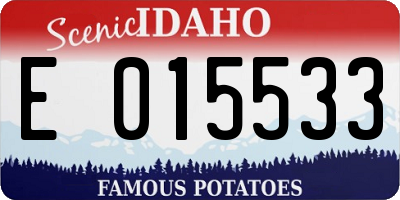 ID license plate E015533