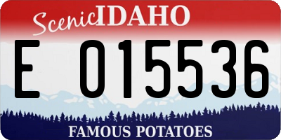 ID license plate E015536