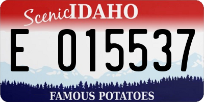 ID license plate E015537