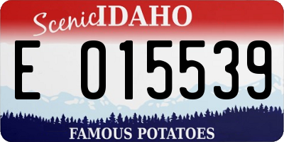 ID license plate E015539