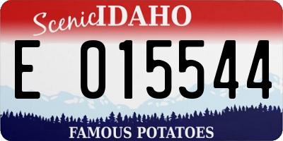 ID license plate E015544