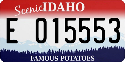 ID license plate E015553