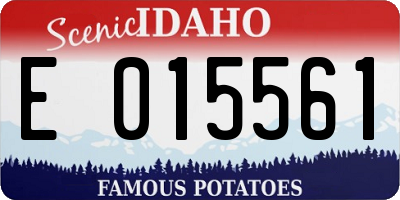 ID license plate E015561