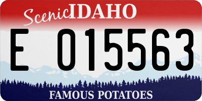 ID license plate E015563