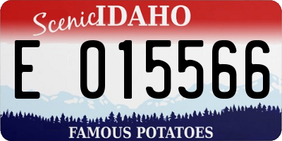 ID license plate E015566