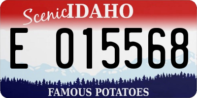 ID license plate E015568