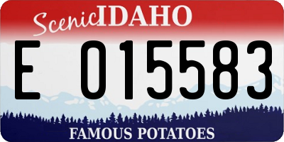 ID license plate E015583