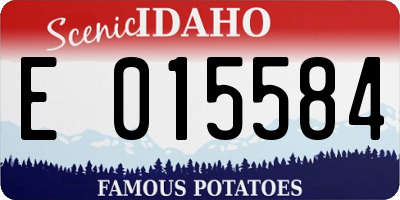 ID license plate E015584