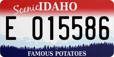 ID license plate E015586