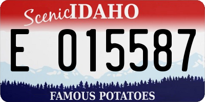 ID license plate E015587