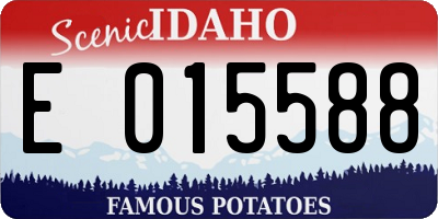 ID license plate E015588