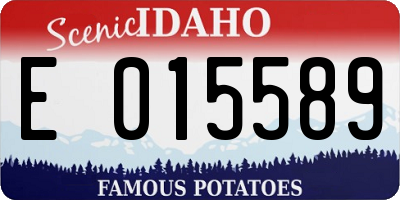 ID license plate E015589