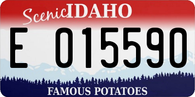 ID license plate E015590