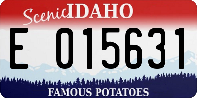 ID license plate E015631