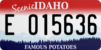 ID license plate E015636