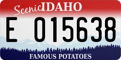 ID license plate E015638
