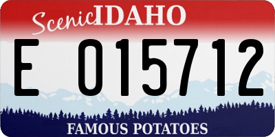 ID license plate E015712