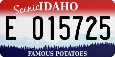 ID license plate E015725