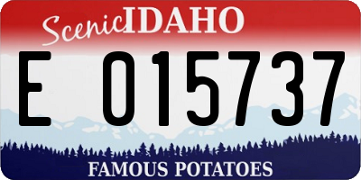 ID license plate E015737