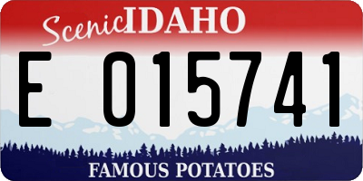 ID license plate E015741