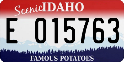 ID license plate E015763